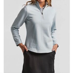Ladies Rebecca long sleeve quarter zip is a soft, heavier-weight microfleece.